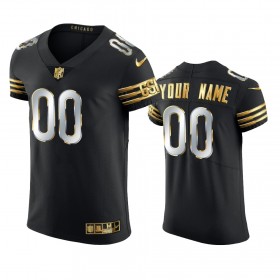 Camiseta Hombre NFL Chicago Bears Personalizar Negro Golden Edition Vapor Elite